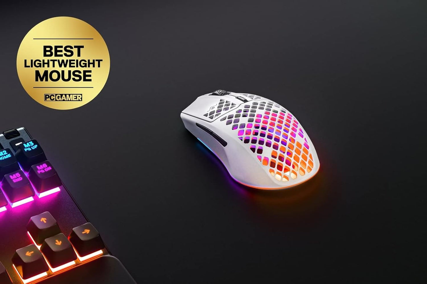 Aerox 3 Wireless - Super Light Gaming Mouse - 18,000 CPI Truemove Air Optical Sensor - Ultra-Lightweight 68G Water Resistant Design - 200 Hour Battery Life – Snow