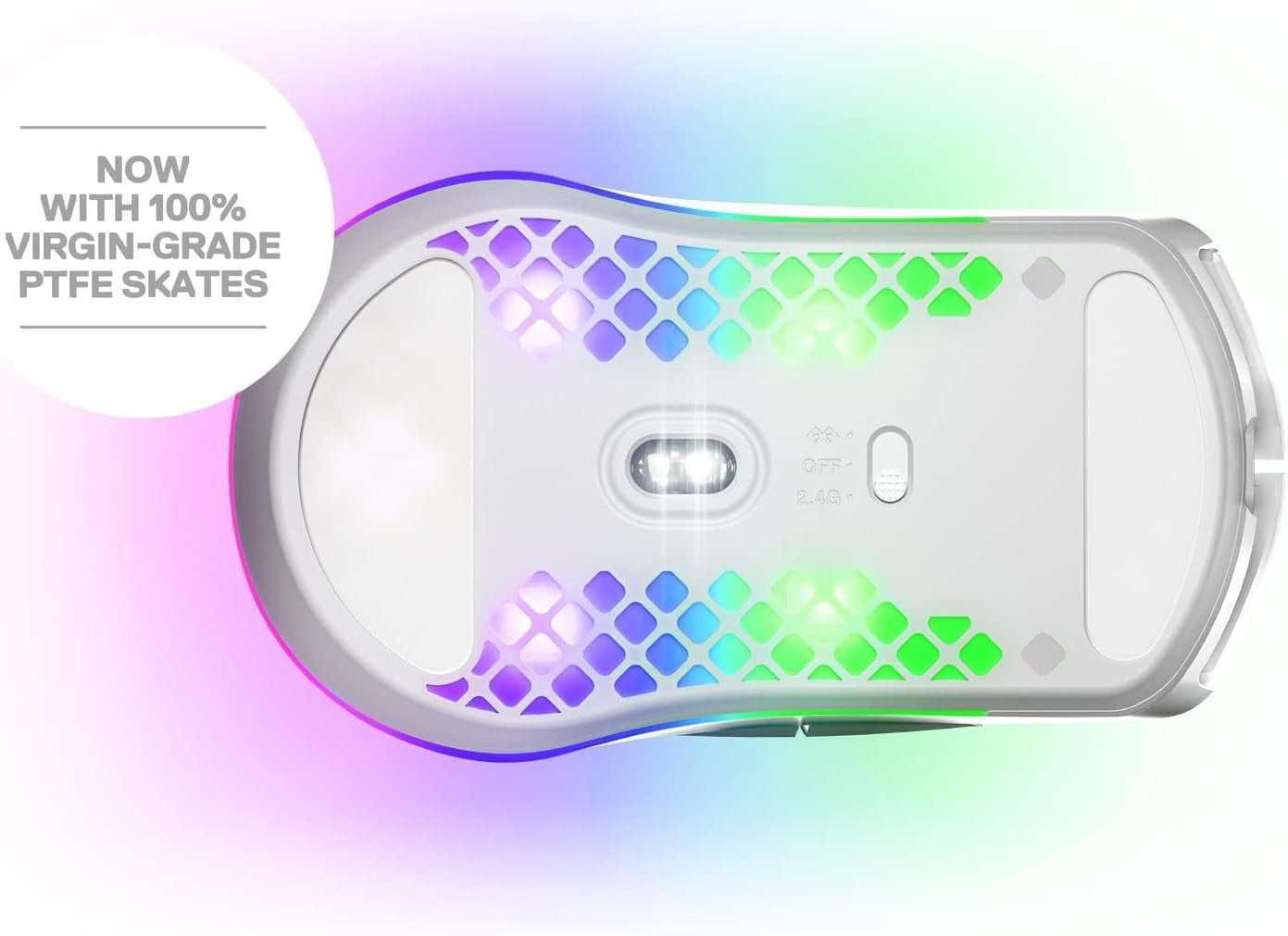 Aerox 3 Wireless - Super Light Gaming Mouse - 18,000 CPI Truemove Air Optical Sensor - Ultra-Lightweight 68G Water Resistant Design - 200 Hour Battery Life – Snow