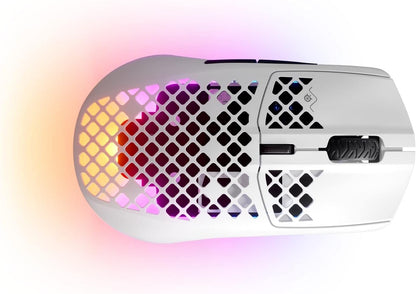 Aerox 3 Wireless - Super Light Gaming Mouse - 18,000 CPI Truemove Air Optical Sensor - Ultra-Lightweight 68G Water Resistant Design - 200 Hour Battery Life – Snow